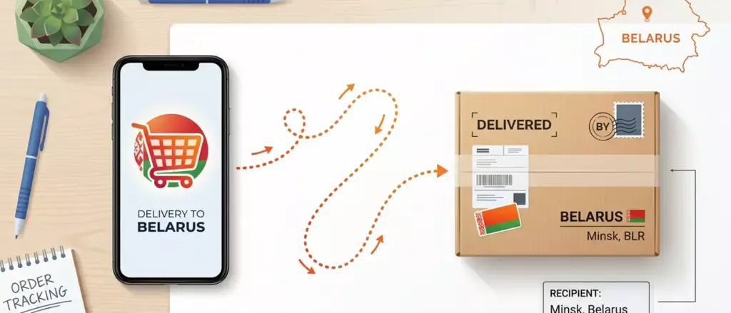 Первый заказ на AliExpress из Беларуси — экран приложения, посылка